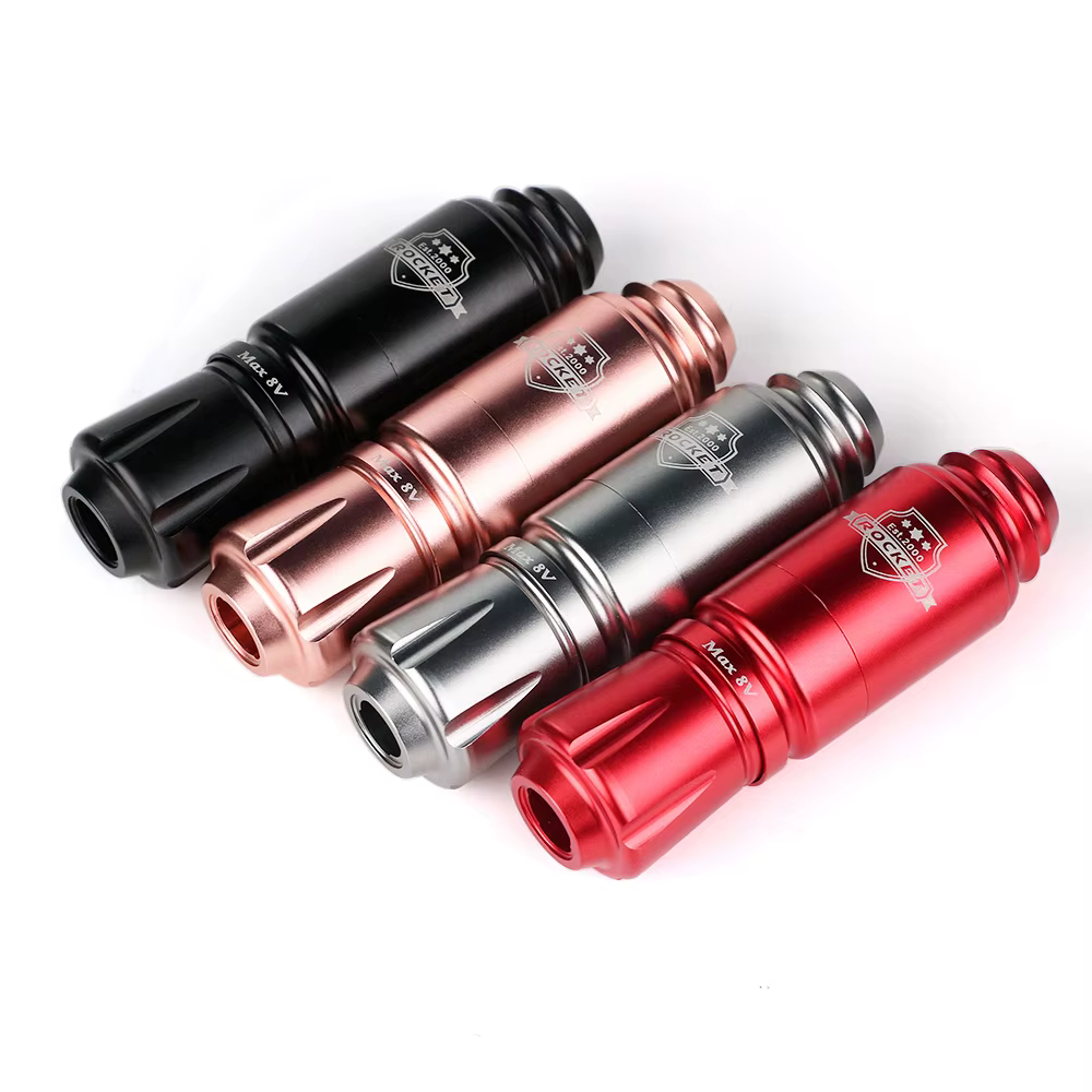 Mini Rocket – Kit de machine à tatouer rotative automatique avec course de 3,5 mm, connecteur RCA, moteur de maquillage permanent 10000 tr/min, compact