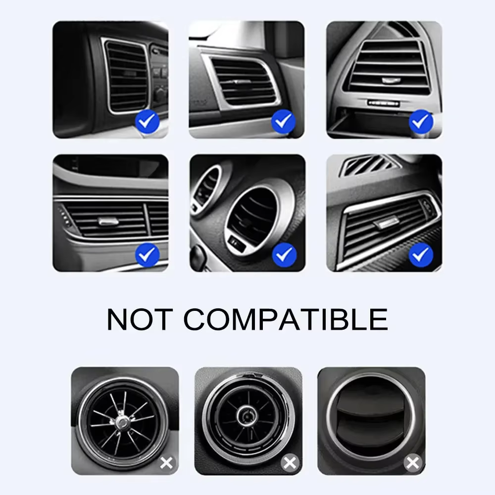 Support de téléphone portable pour voiture, Support réglable, Support de ventilation, accessoires automobiles pour Fiat 500 500C 2012 500X Abarth 695