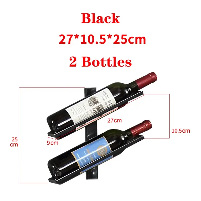UPORS-Porte-Bouteille de Vin Mural T1, 2/4 Bouteilles, Support en Fer Moderne Créatif, Rangement de 