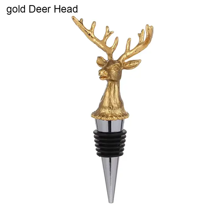 Bouchon de bouteille de vin en forme de tête de cerf, bouchon de bouteille de boisson, bouchon de ch