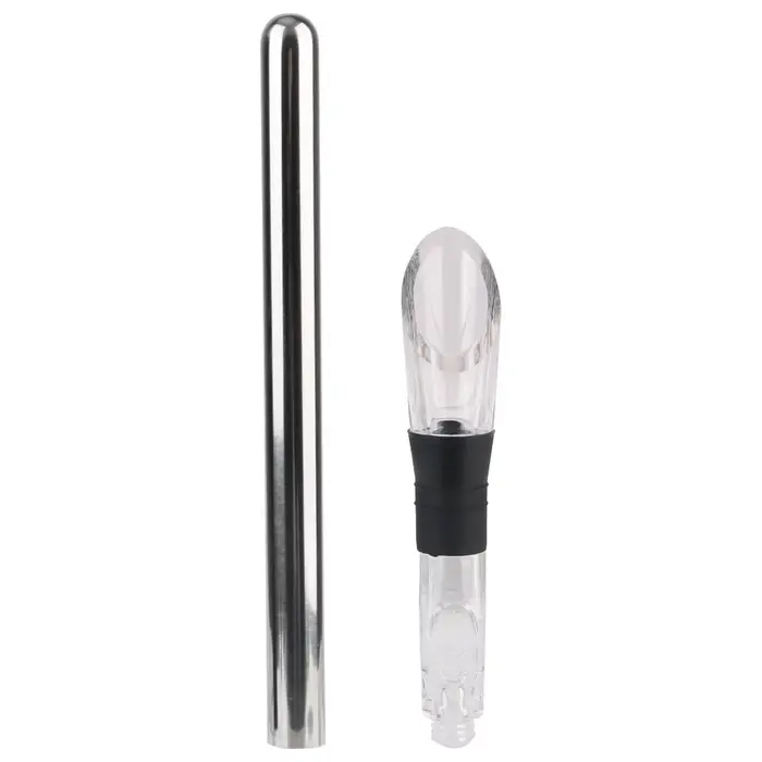 Refroidisseur de vin glacé refroidissement du vin avec verseur de vin + bouchon + coupe bâton de ref