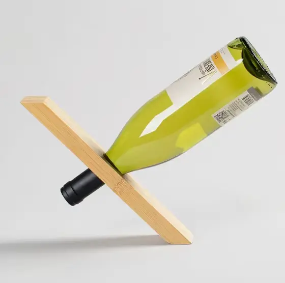 Support à vin en bambou pour une bouteille, décoration créative, présentoir à vin, décoration