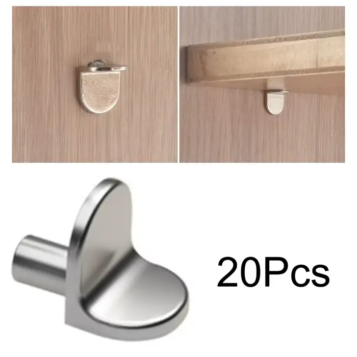 Goujons de Support d'étagère en forme de L de 5mm, 20 pièces: réparer les planches en bois/verre dan