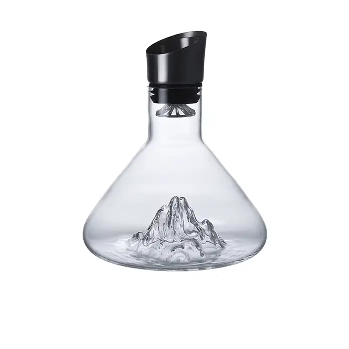 Carafe à vin Iceberg avec aérateur intégré, carafe à vin, carafe à vin rouge, verre à main, accessoi