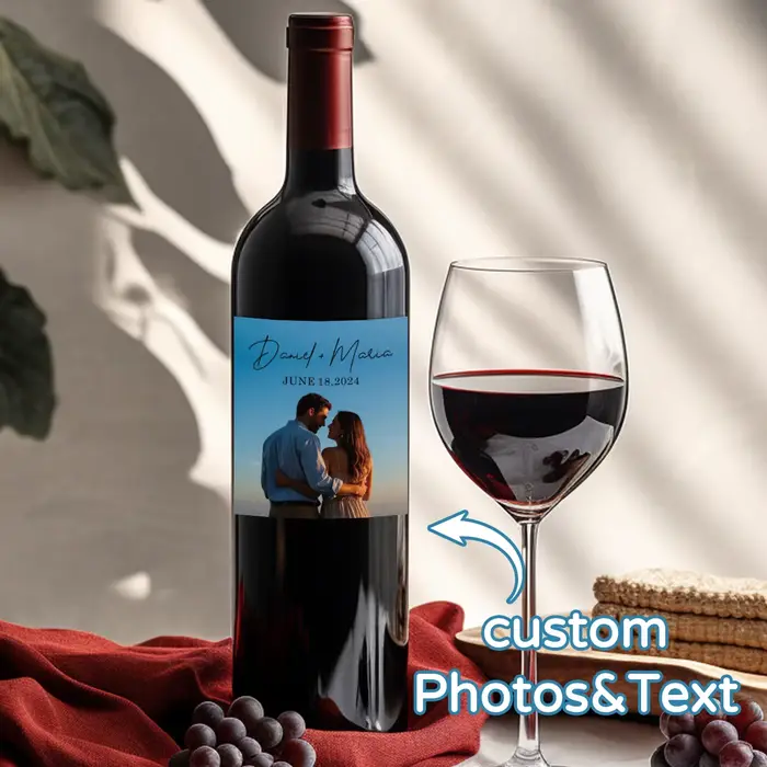 30 étiquettes de vin personnalisées, étiquettes imperméables, photos personnalisées, étiquettes de v