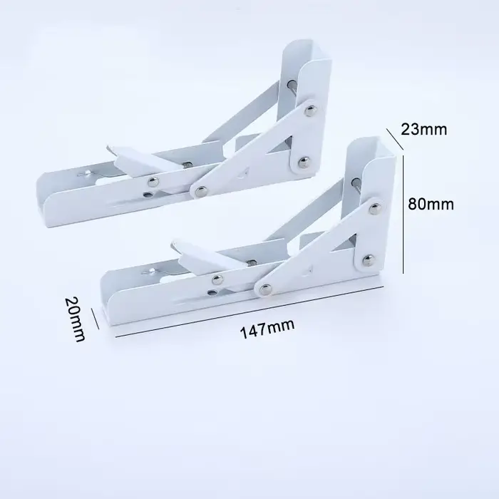 Petit support d'étagère 6 pouces, support de table mural pliable, gain de place, 2 pièces, support d