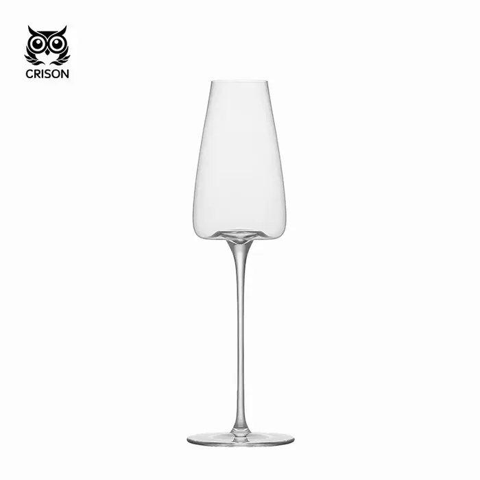CRISON-Verres de Cocktail à Champagne en Forme de Flûte en Verre de Clip Ultra-Mince, Faits à la Mai