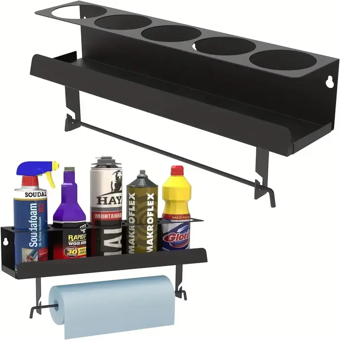 Supports de rangement muraux pour bouteilles, étagères de garage, bouteille de pulvérisation d'entre