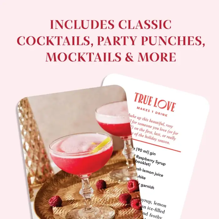 Décors de cocktails très joyeux 10.4x7.3cm, 50 cartes de recettes en clics festifs, caractéristiques
