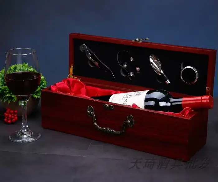 Double boîte à vin en bois, boîte de rangement de vin rouge haut de gamme, boîte-cadeau d'affaires é