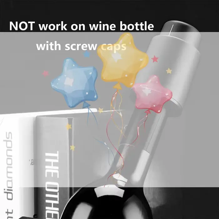 Bouchon de bouteille de vin sous vide, réutilisable, à mémoire de forme, pour stockage scellé, style