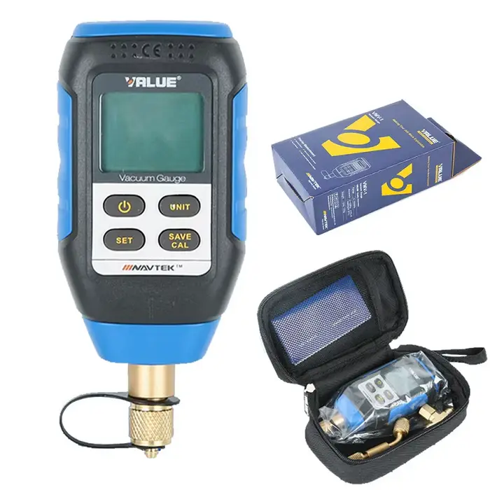 Jauge à vide numérique Valeur VMV-1, plage 0-30000 microns, précision 2%, Interface 7/16-20UNF