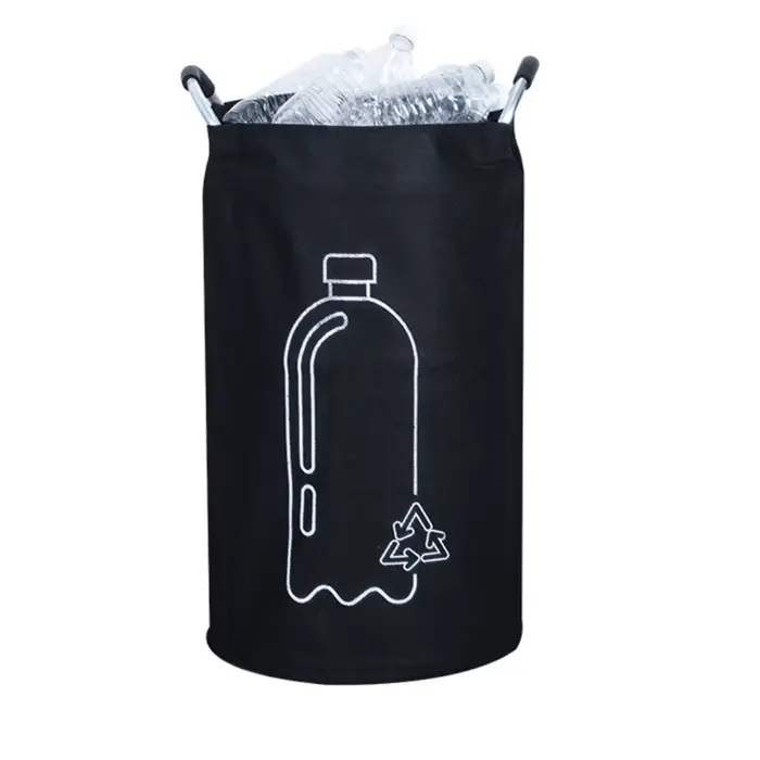Panier de rangement pour bouteilles vides de 82 L, pliable avec poignée en aluminium, sac collecteur
