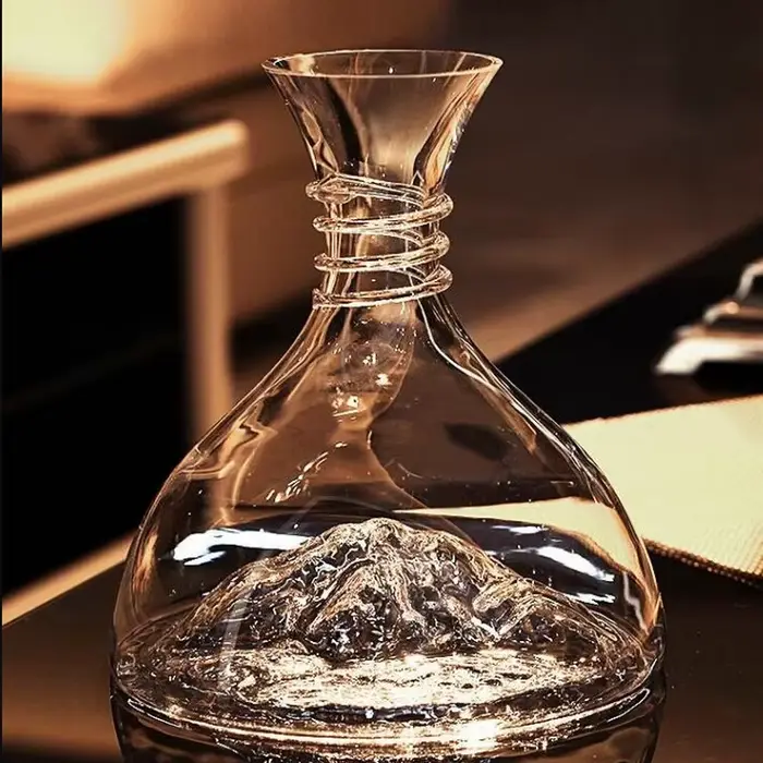 Carafe à Vin Rouge en Verre Clip, Distributeur Rapide, Cascade, Iceberg, Whisky, Vins Rouges, Bouill