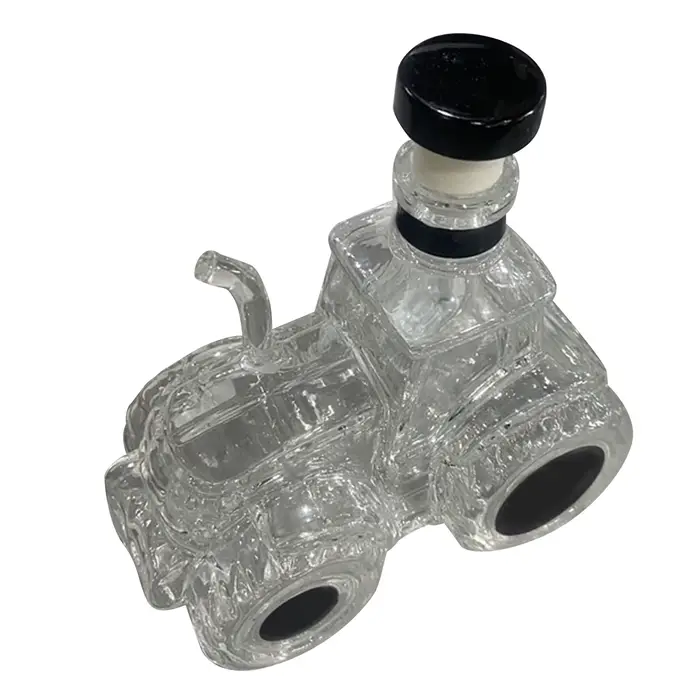 Bouteille de whisky de 300ml, bouteille en forme de tracteur 3D, carafe en verre de cristal, vin dom