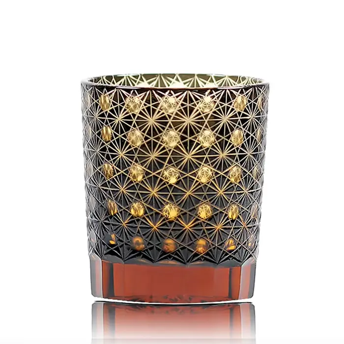 Verre à whisky de style coupé japonais fait à la main, verrerie à boire antique, artisanat en verre 