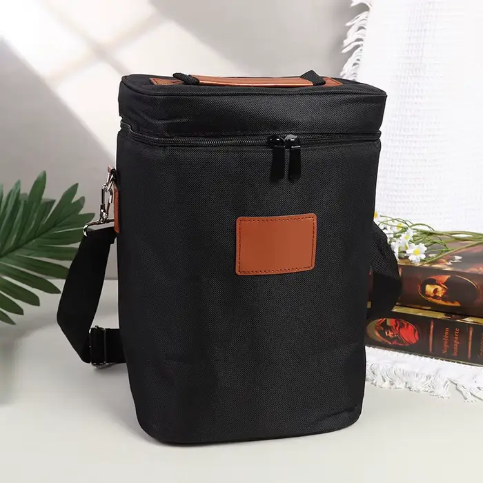 Sac à déjeuner sac isolant vin rouge 4 bouteilles vin glace froide refroidisseur pochettes en plein 
