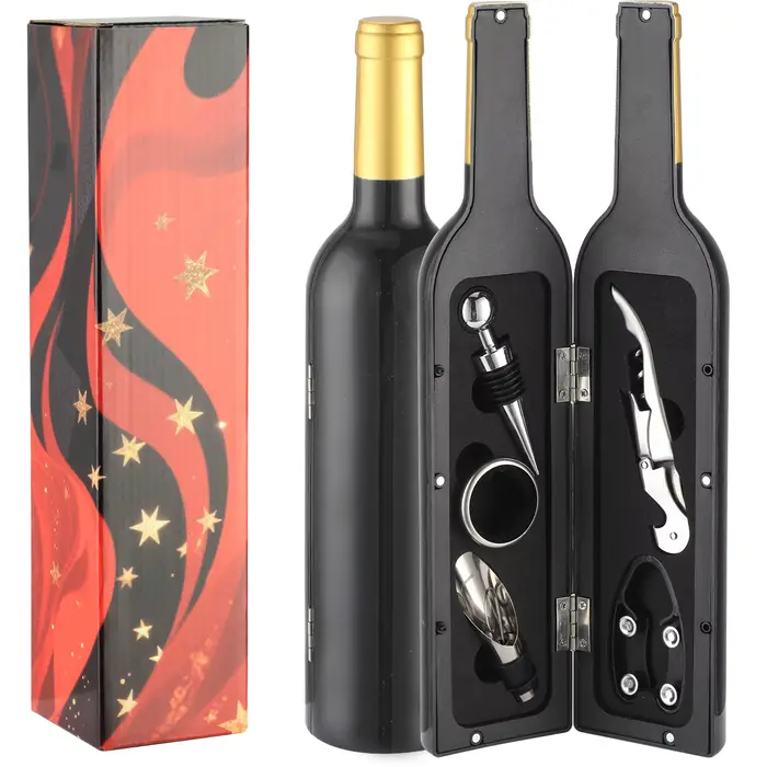 Accessoires pour vin, coffret cadeau de saint-valentin, 5 pièces, ouvre-bouchon de vin de luxe en fo