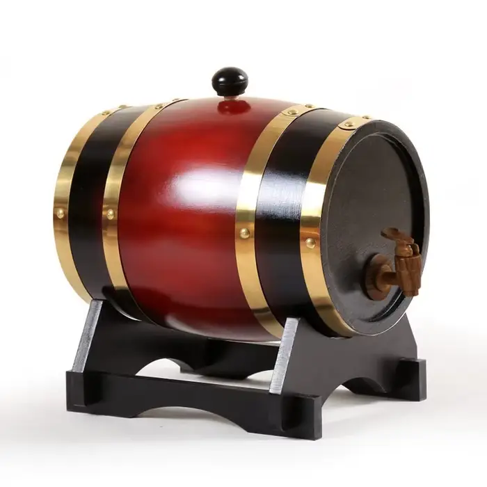 JUSTINLAU 3L/5L baril de vin en bois Vintage chêne bière accessoires de brassage récipient de stocka