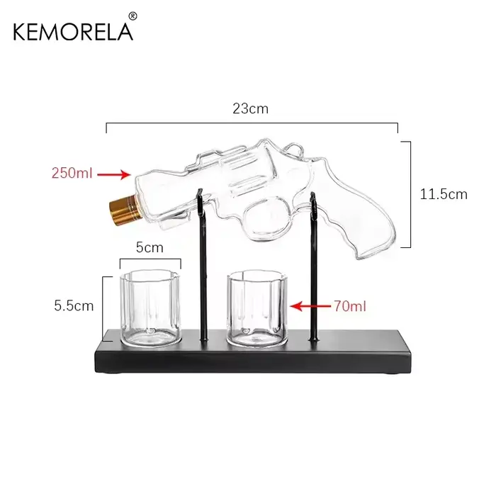 EllMORELA-Ensemble de verres à whisky Revolver