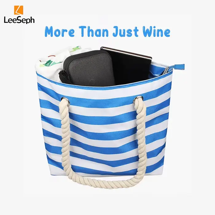 Leeseph-Sac à vin de plage avec distributeur GNE, sac isotherme pour pique-niques, camping, voyage, fête, facile à verser