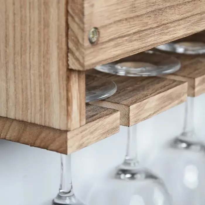 Armoire à vin en bois moderne avec support