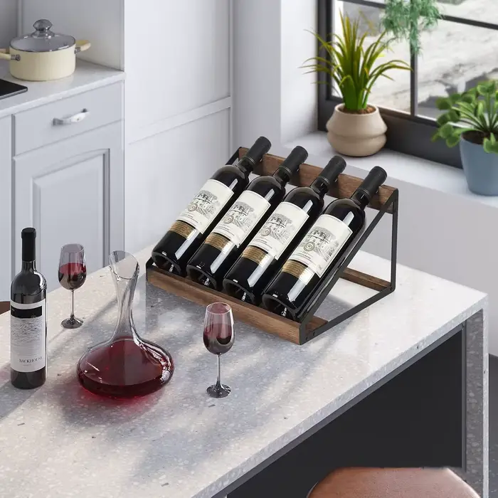 Casier à vin rouge en bois
