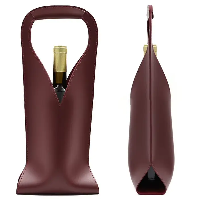 Sac cadeau de vin, porte-fourre-tout de vin en cuir réutilisable