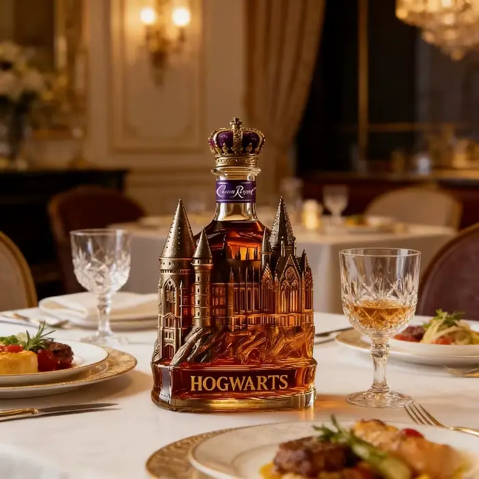 Carafe en verre élégante en forme de château