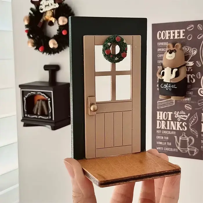Mini réfrigérateur cheminée pour chat avec veilleuse LED créative pour la décoration de la maison