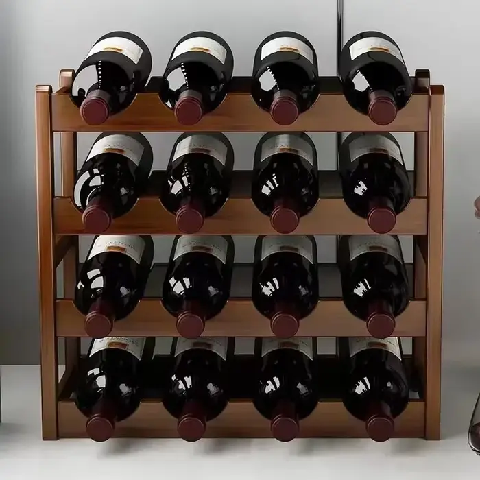 Red WineRack Décoration Grille domestique Présentoir à vin Table Crémaillère à bouteilles de vin créative Armoire à vin simple Assemble StorageRack