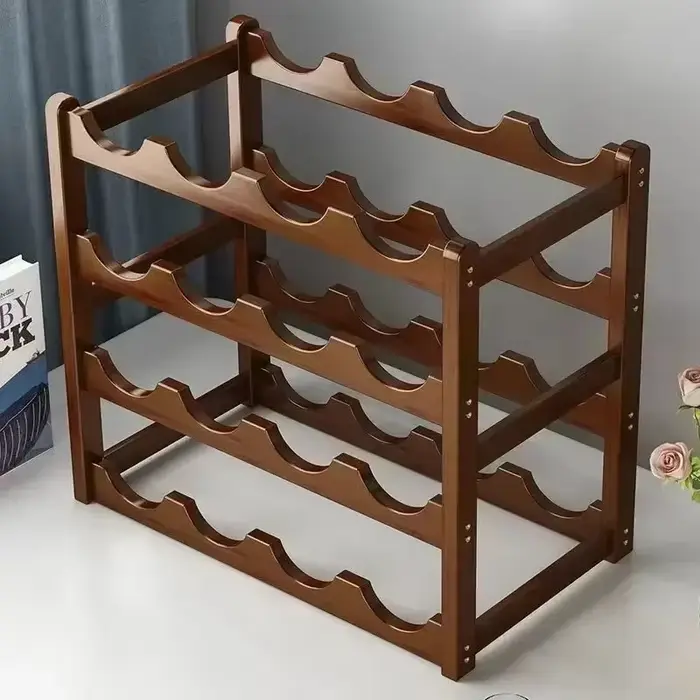 Red WineRack Décoration Grille domestique Présentoir à vin Table Crémaillère à bouteilles de vin créative Armoire à vin simple Assemble StorageRack