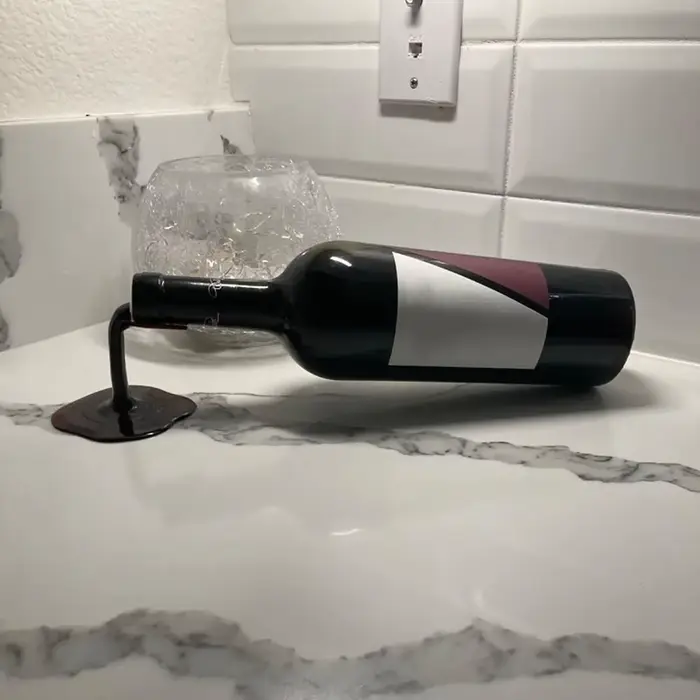 Présicher la mode votre porte-bouteille de vin déversé préféré façon Unique support de bouteille de vin ABS