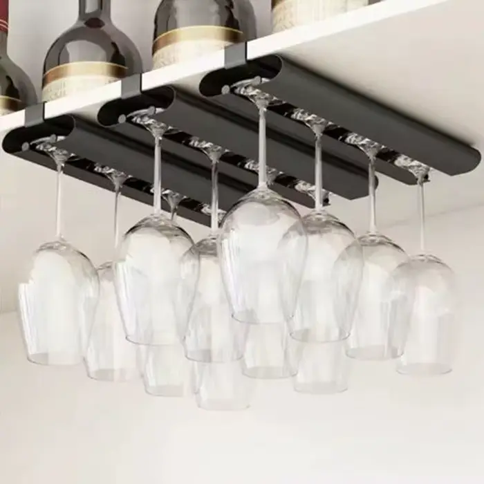 Support de verre à vin à l'envers en alliage d'aluminium