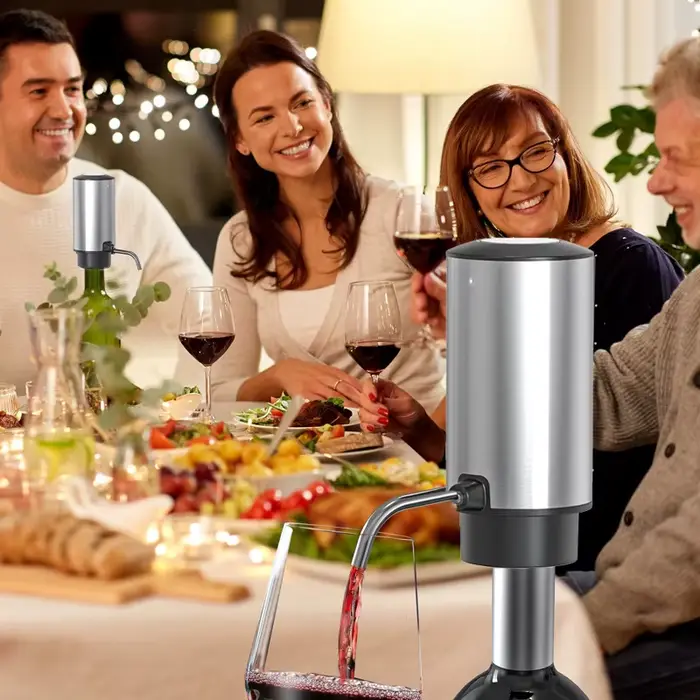 Aérateur et distributeur de vin électrique intelligent en acier inoxydable