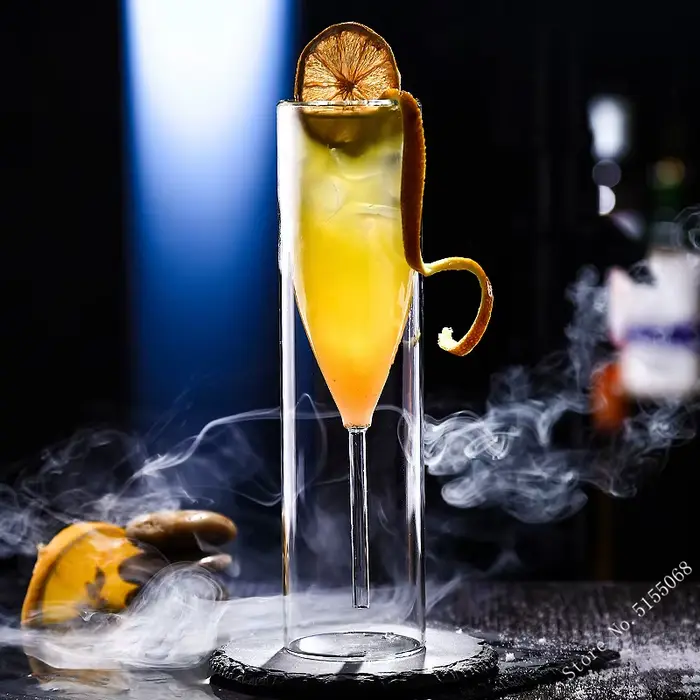 Flûte à Champagne en verre à Double paroi de 150ml