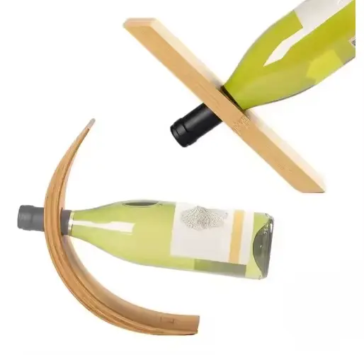Support à vin en bambou pour une bouteille