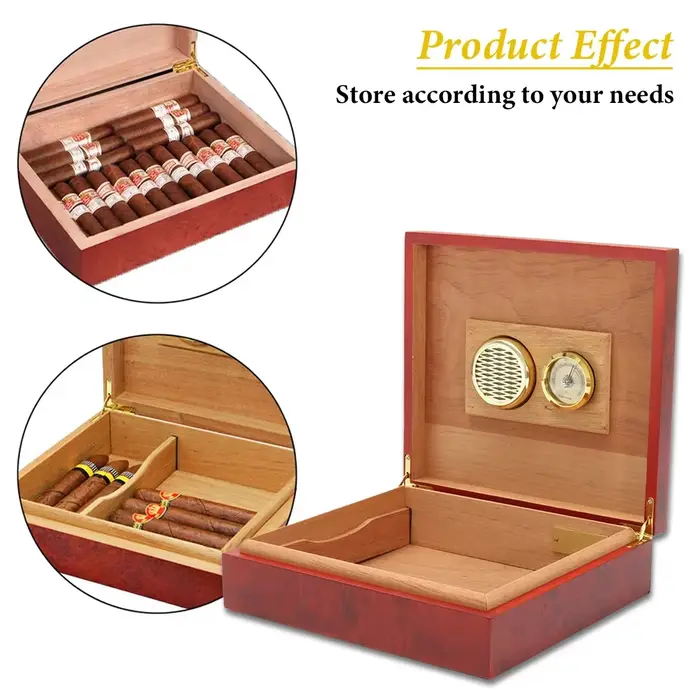 Boîte d'humidification à cigares avec hygromètre