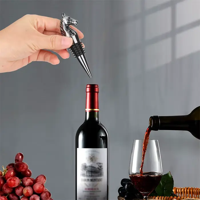 Bouchons de vin en alliage de Zinc et Silicone