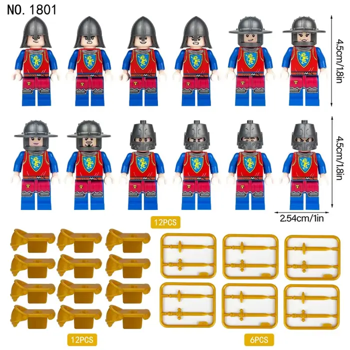 Vente en gros transfrontalière de figurines de château médiéval en blocs de construction 1801 1805 1806 1811 1812 1813 – Offre spéciale