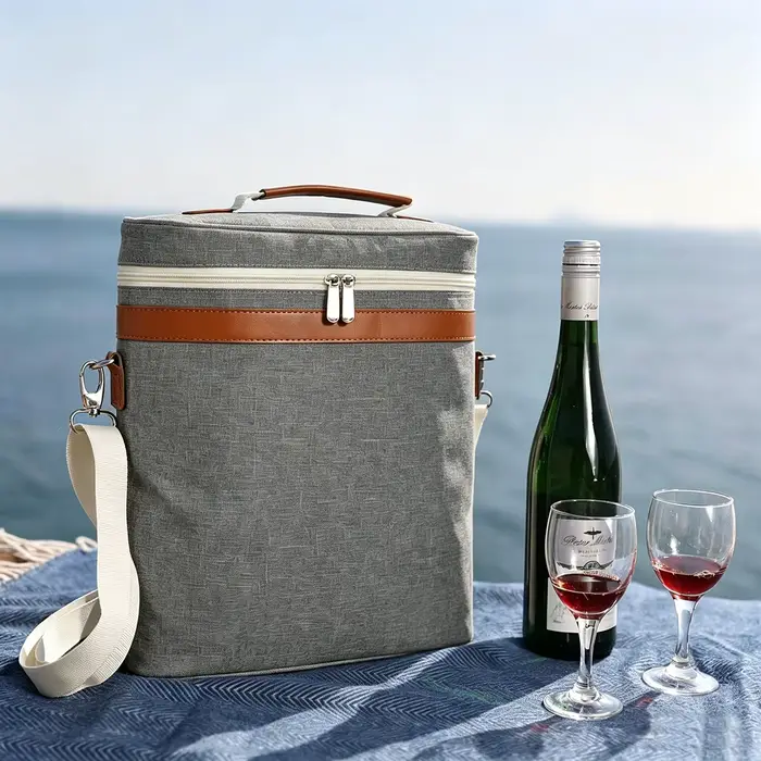 Sac isotherme pour 2/3 bouteilles de vin
