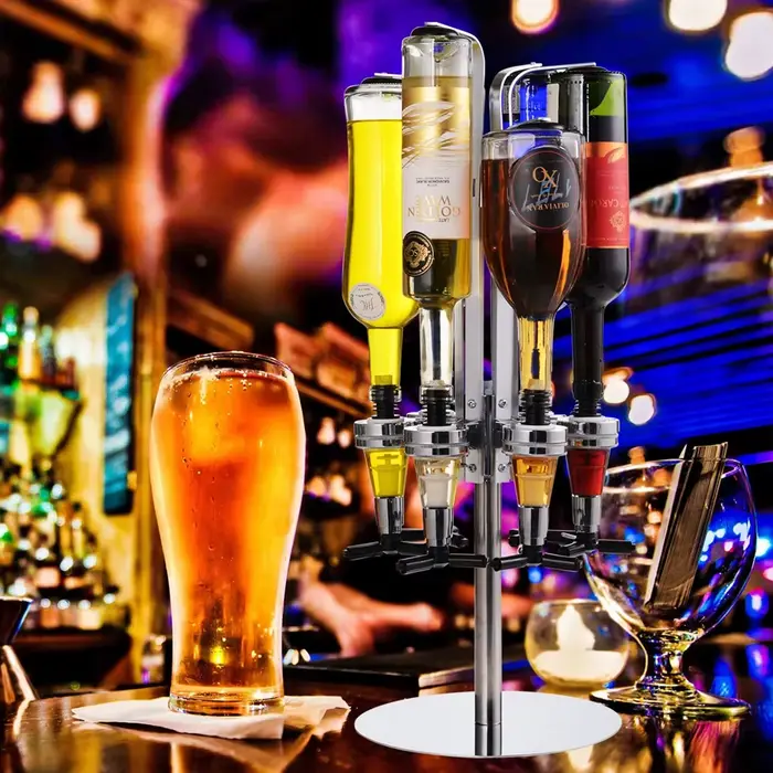 Distributeur d'alcool à whisky rotatif de 2 à 6 bouteilles