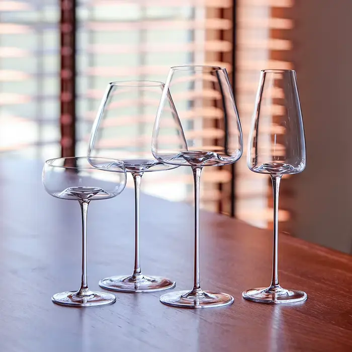 Verres de Cocktail à Champagne en Forme de Flûte en Verre de Clip Ultra-Mince