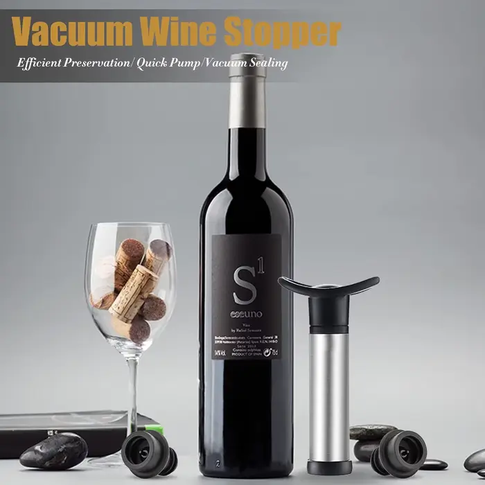 Bouchon de vin avec pompe à vide