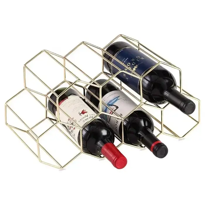 Casier à vin en nid d'abeille en métal