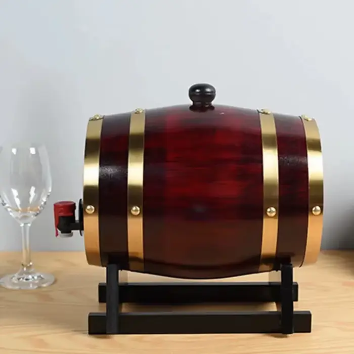 Nouveau Baril à Vin en Bois 1L/1.5L/3L