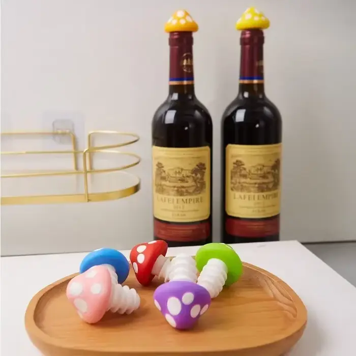 Bouchons de vin en forme de champignon en Silicone