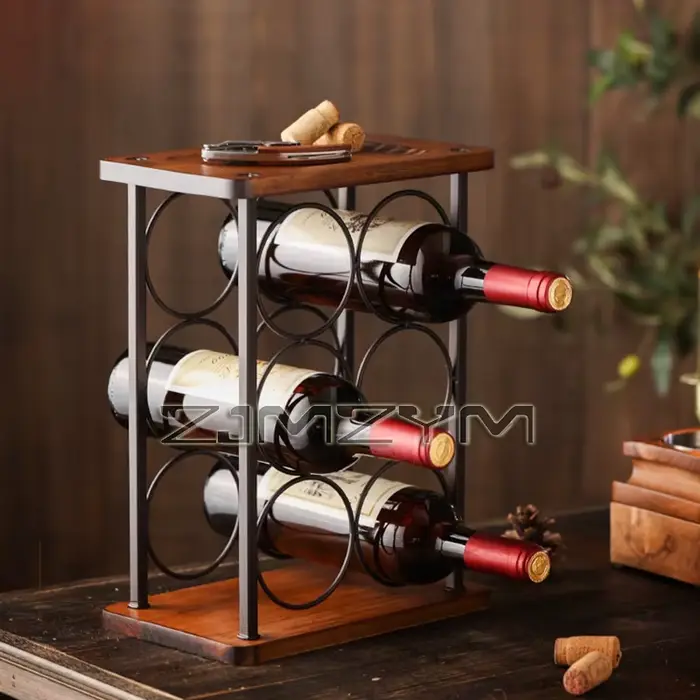Casier à vin en bois cuisine bouteille de vin support de rangement Bar armoire à vin