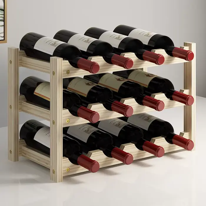 Casier à vin en bois massif