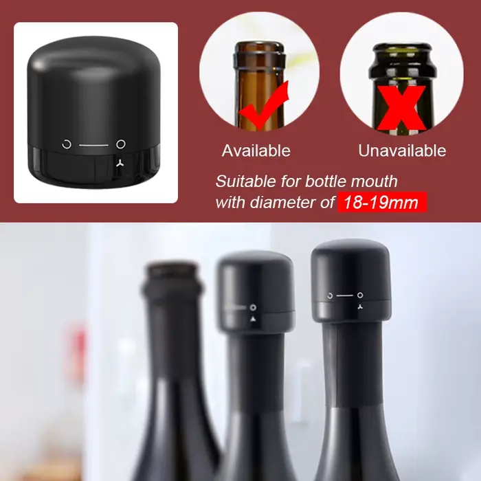 Bouchon de bouteille de vin scellé sous vide